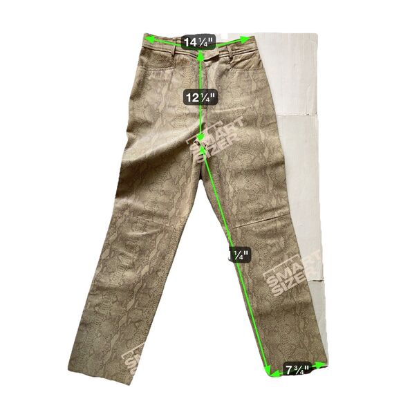 Vintage Y2K Womens Snakeskin Genuine Leather Pants Size 14 Rocker Editorial Glam - Picture 7 of 10